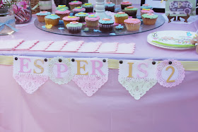 owl birthday party, doily banner