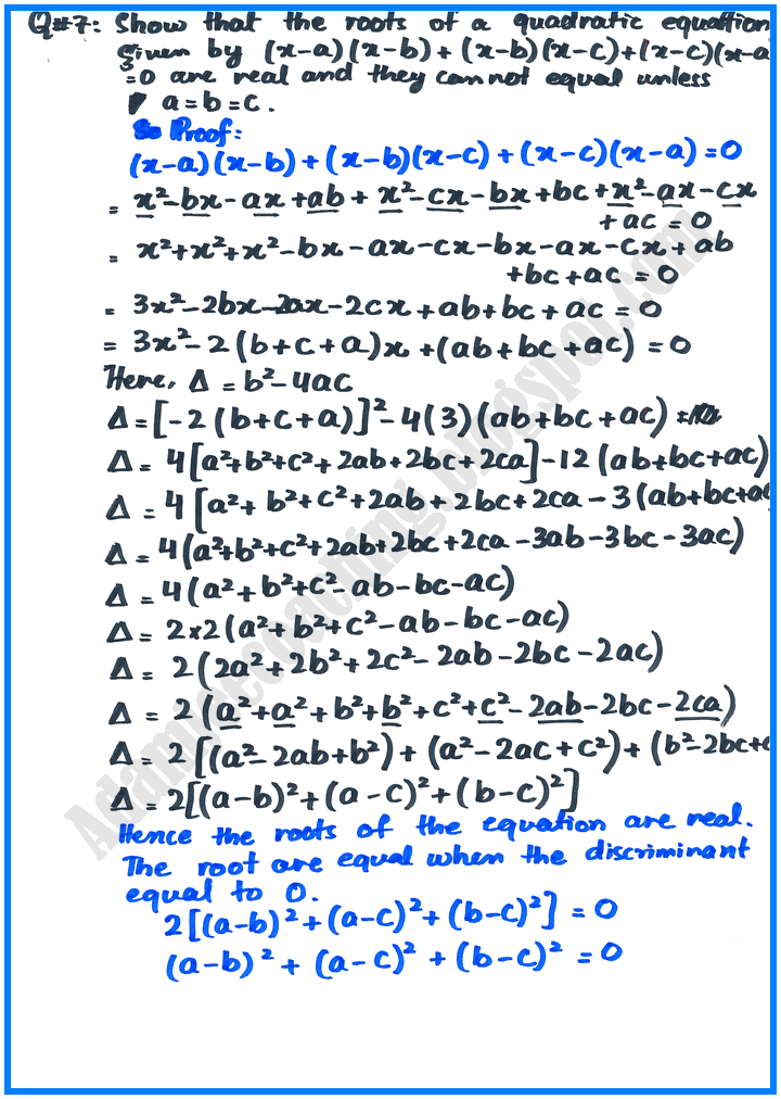 theory-of-quadratic-equations-exercise-20-1-mathematics-10th