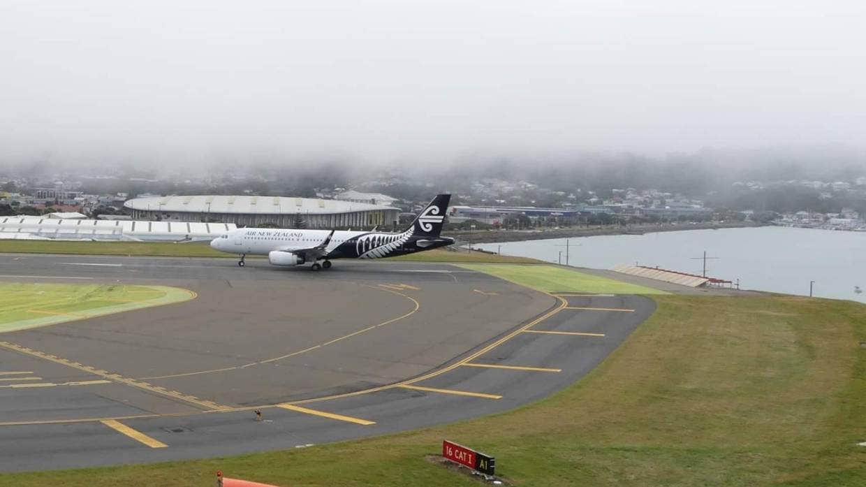 Mây thấp tại sân bay Wellington vào Chủ nhật.