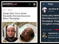 1 Tahun Kasus Novel Tak Terungkap, Warganet : Twit @Jokowi Ternyata FIKTIF