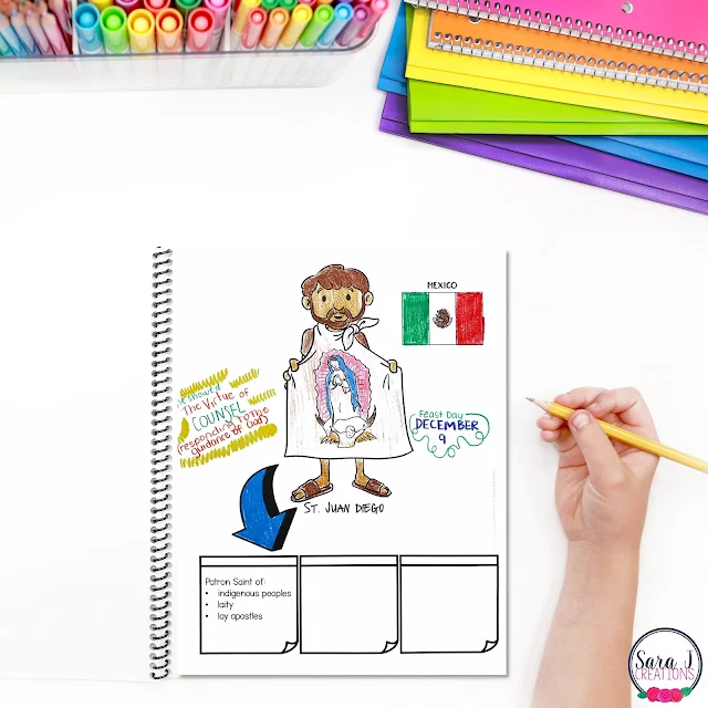 Catholic Saint Sketchbook - A Coloring Book for Big Kids