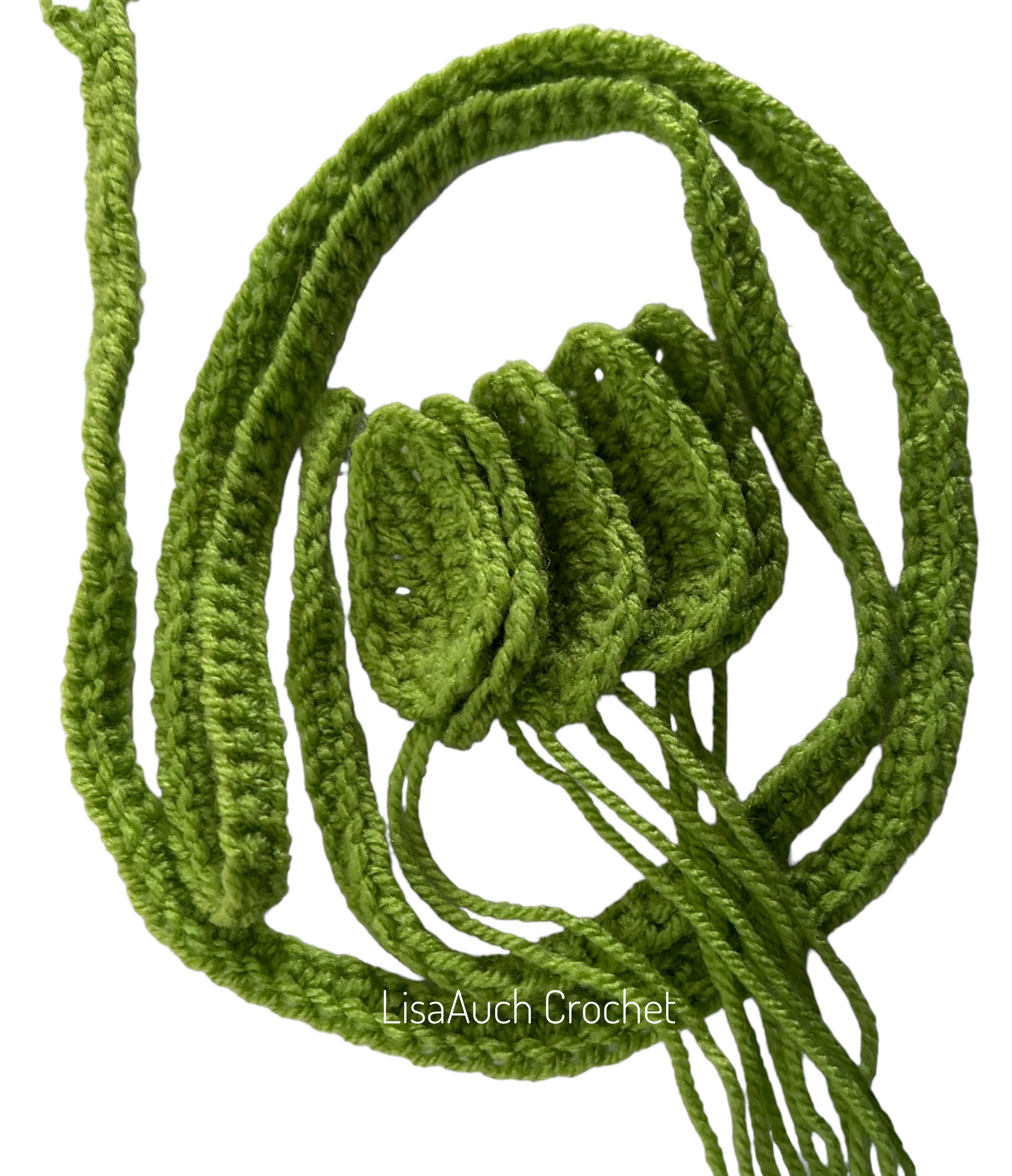 crochet leaf pattern and crochet vine pattern