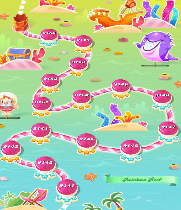 Candy Crush Saga level 9141-9155