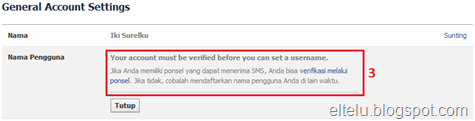 Mengatur Nama Pengguna Facebook