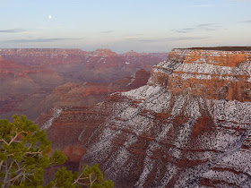 Moonrise Grand Canyon South Rim Winter February 2023 by Jeanne Selep