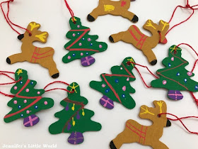 Posca pens for decorating wooden Christmas decorations