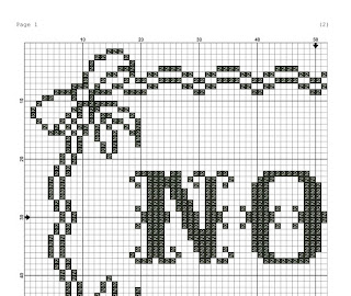 Nope cross stitch pattern - Tango Stitch