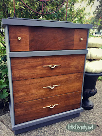 mcm mid century mod driftwood gray general finishes milk paint makeover before and after diy artisbeauty.net bohochic