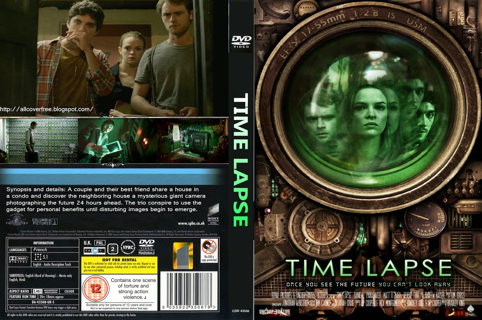 Capas Brasil Grátis 2: Time Lapse (2014) - Movie DVD Cover