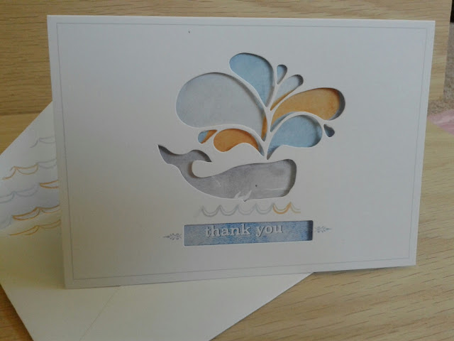 Whale Die Cut Thank You Card