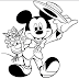 Mickey mouse con flores para pintar
