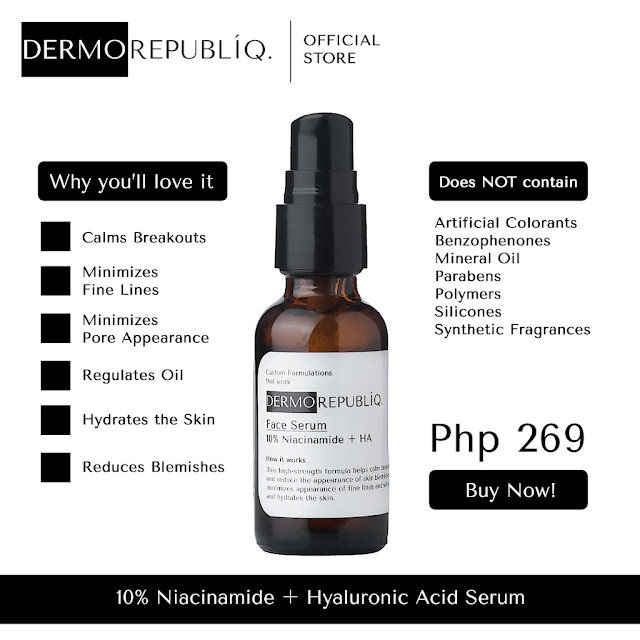 Dermorepubliq 10% Niacinamide + Hyaluronic Acid Face Anti-Blemish Serum