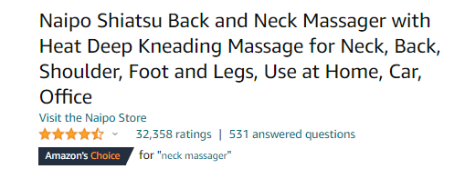 naipo shiatsu back massager
