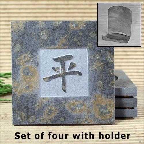 http://www.etsy.com/nz/listing/63776545/kanji-peace-real-etched-slate-coaster