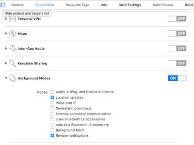 Background Modes → Remote notifications