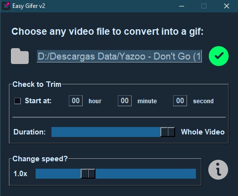 Easy Gifer 2.1.0 - Crea tus propios GIFs animados a partir de cualquier vídeo