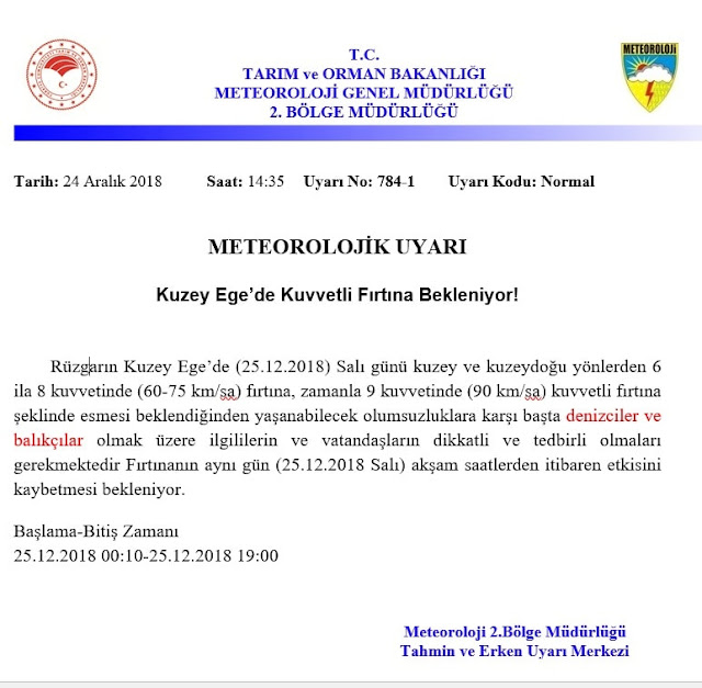 Meteorolojk Uyarı