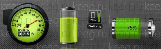 Stylish Battery Indicator Widgets Pack