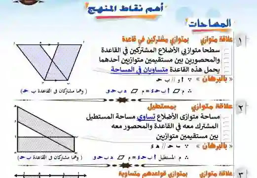 مراجعة ليلة الامتحان هندسة للصف الثاني الإعدادي ترم ثانى 2019