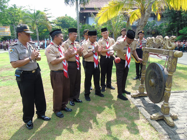 Kodim Karanganyar - Kirab Panji Tunas Kelapa Gerakan Pramuka Tahun 2019 Kabupaten Karanganyar