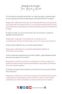 Imagen de la primera hoja de la hoja de trabajo sobre el tema difusión y dilución