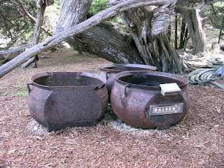 Pots used to extract blubber