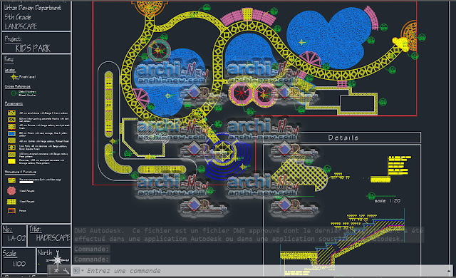 Children's park landscape freecad Dwg