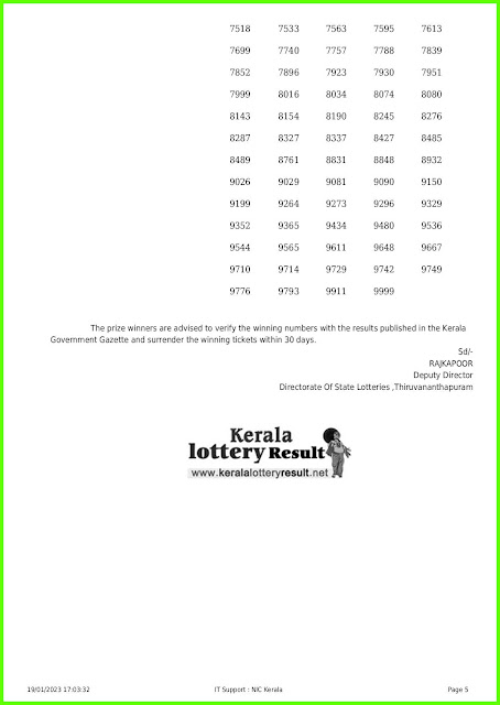 X'mas New Year Bumper result 22-2023 BR-89 Kerala lottery | Kerala Lottery Result 19-01-2023