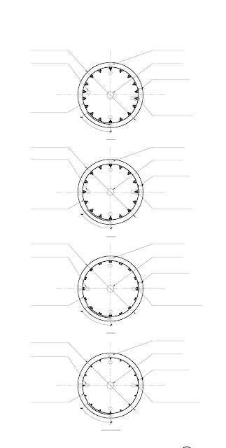 Details of round piles of Kingdom Tower, world's tallest building under construction in Jeddah, Saubi Arabia