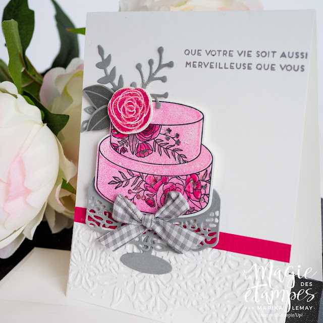 Carte de mariage avec le lot Joli gâteau Stampin' Up!