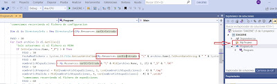 carpeta My Project del explorador de soluciones