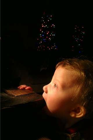 angelic light on a teething portrait
