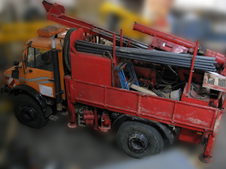 ISSA Neptuno geotechnical drill on Mercedes Benz Unimog truck.