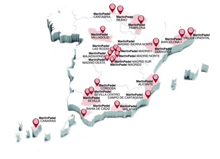 Mapa franquiciados: MarlinPadel alcanza los 23 franquiciados en apenas 2 meses.