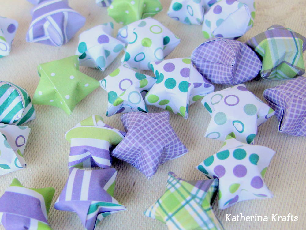 Katherina Krafts: How to Make Origami Lucky Stars