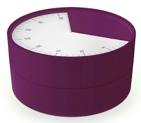 round timer, eggplant color