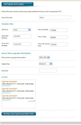 Cara Memasang Iklan Sitti di Blog