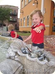 fountain fun - rals big smile!