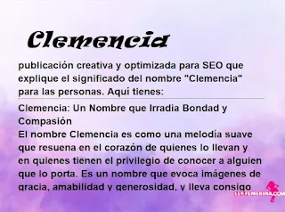 significado del nombre Clemencia