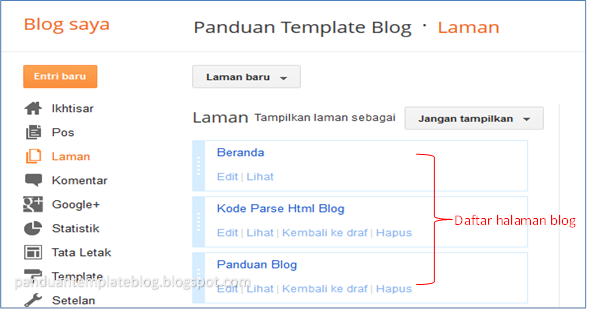 Cara Membuat Halaman Blog