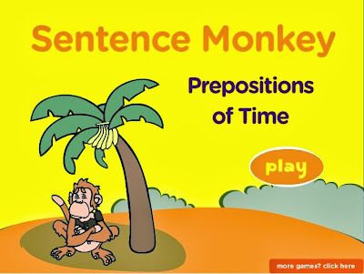 Image result for prepositions of time: sentence monkey