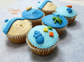 cupcakes para bebé con fondant 2 - 3