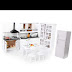 White Wooden Cabinet Mini Kitchen Set