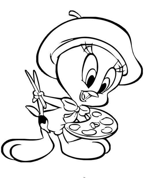 Tweety Bird Coloring Pages For Kids >> Disney Coloring Pages