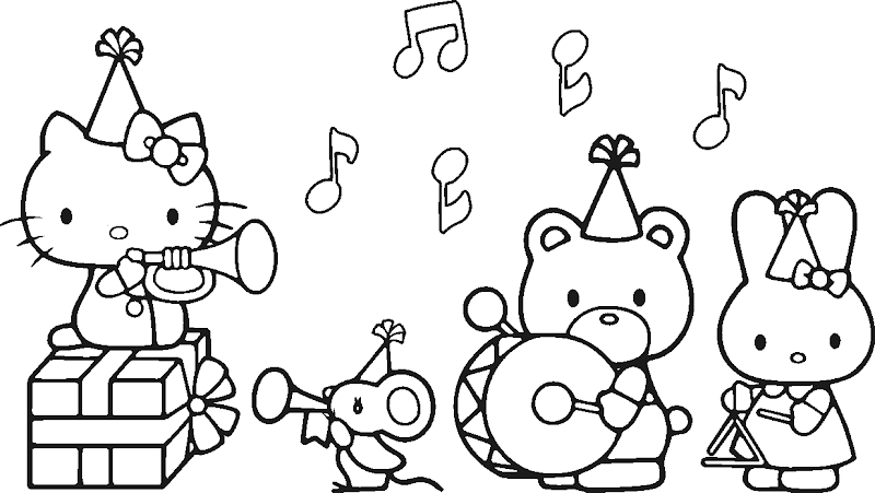 Hello kitty printable coloring pages title=