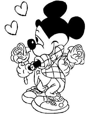 Mickey And Minnie Valentines Day Coloring Pages 5