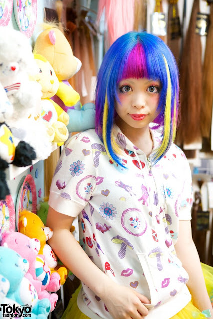 colorful kawaii hair