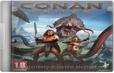  Conan tem Exiles - um jogo sobre a sobrevivência no mundo aberto dos livros de Conan, o Bárbaro. Sobreviva no mundo cruel, construa sua casa e reino, esmagando inimigos em batalhas épicas.  Quando o próprio Conan salva sua vida resgatando de um loop, você tem que aprender rapidamente a sobrevivência. Você terá que escapar das tempestades de areia, se esconder do calor e caçar animais para obter comida e materiais necessários. Antes de você se estende um enorme mundo sem costura, dos desertos quentes no sul para os picos das montanhas nevadas no norte. 