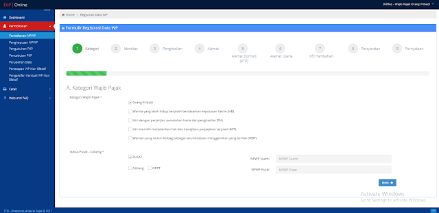 Cara Membuat NPWP Pribadi Secara Online e-Registration Terbaru 2018