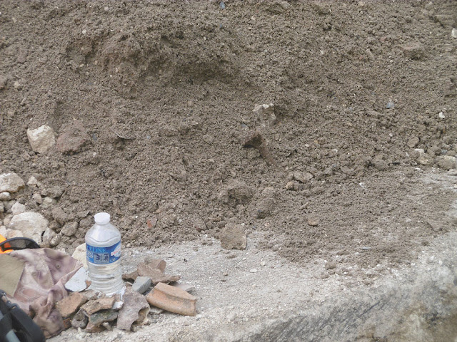 Archaeological finds in a dig in the streets of Loches. Indre et Loire. France. Photo by Loire Valley Time Travel.